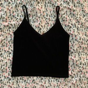 Forever 21 black velvet tank top